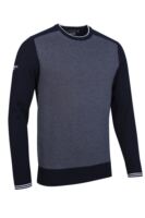 Glenmuir Dalry Crew Neck Sweater - Navy/White & Light Blue/White